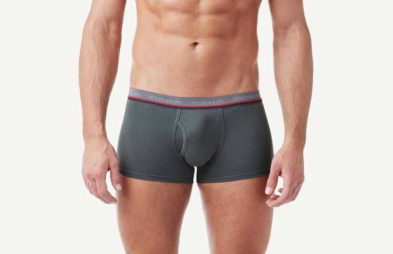 Boxer-de-Algodao-Elastico-com-Estampado-de-Micro-Bolinhas