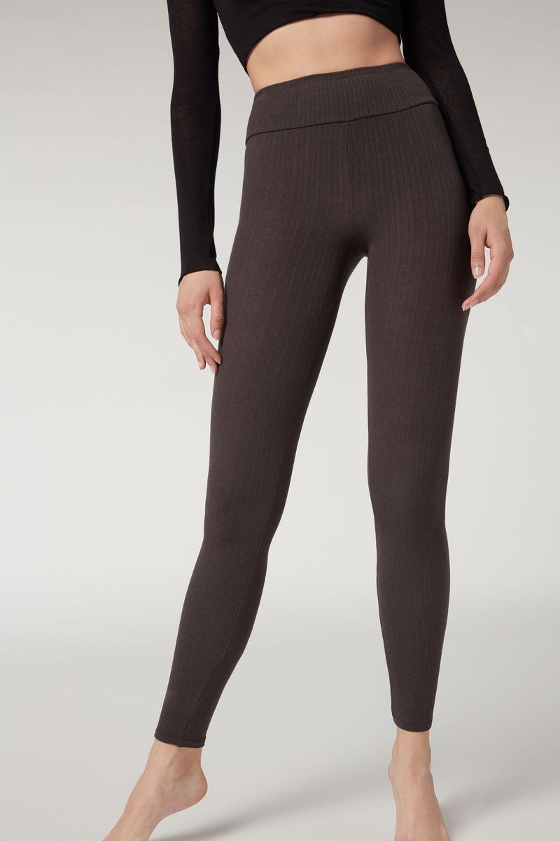 Ribbed Leggings with Cashmere - Leggings - Calzedonia