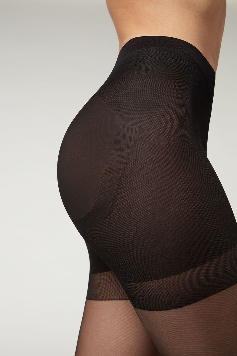 Calzedonia Meia Calça Total Shaper Linha Posterior - Preto GG 