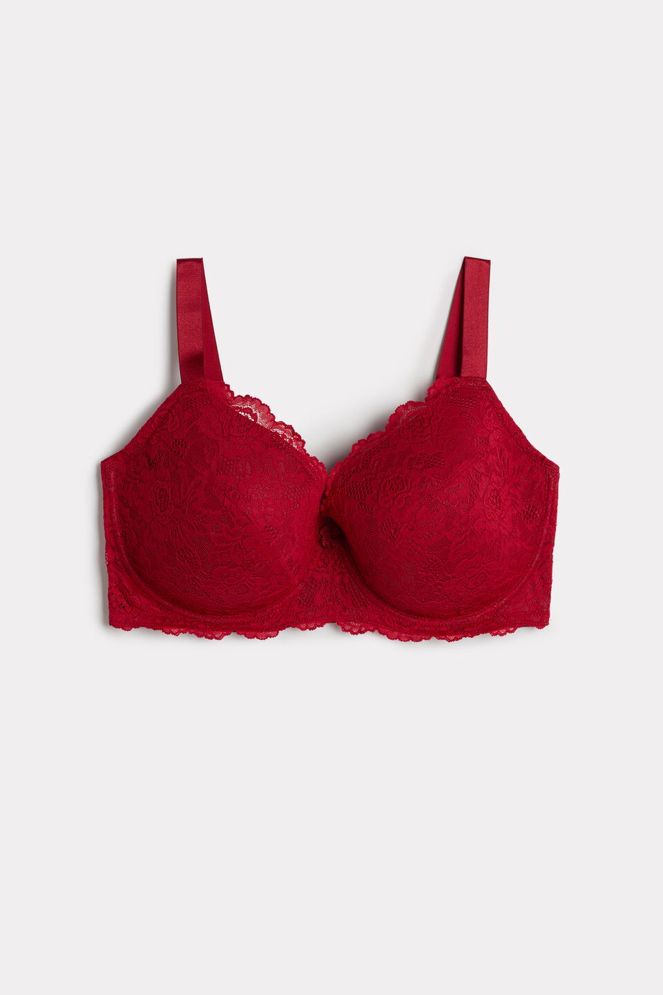 Sutiã Balconette em Renda Eliane Vermelho - Jescri - Lingerie de