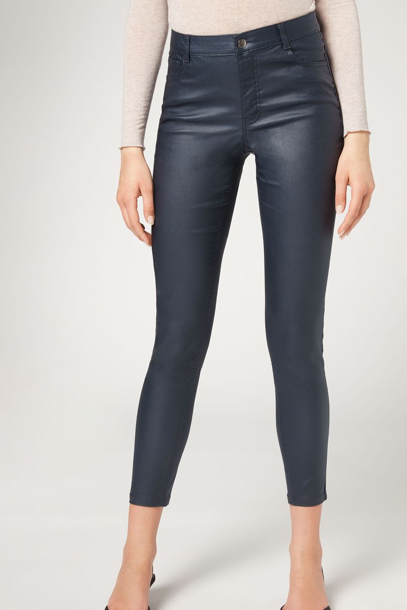 Calzedonia Leggings Térmicas Efeito Pele 589c - castanho escuro