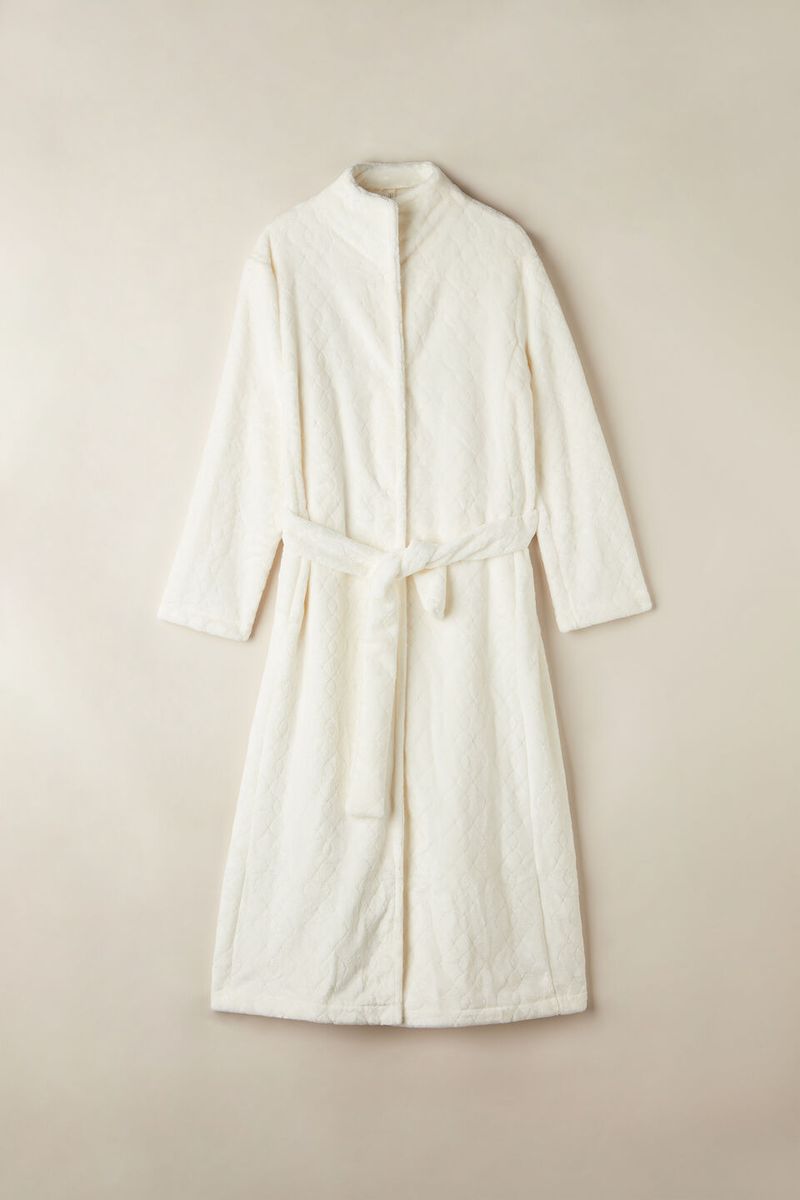 Robe Comprido com Detalhes em Renda Caress White - Dama de Copas