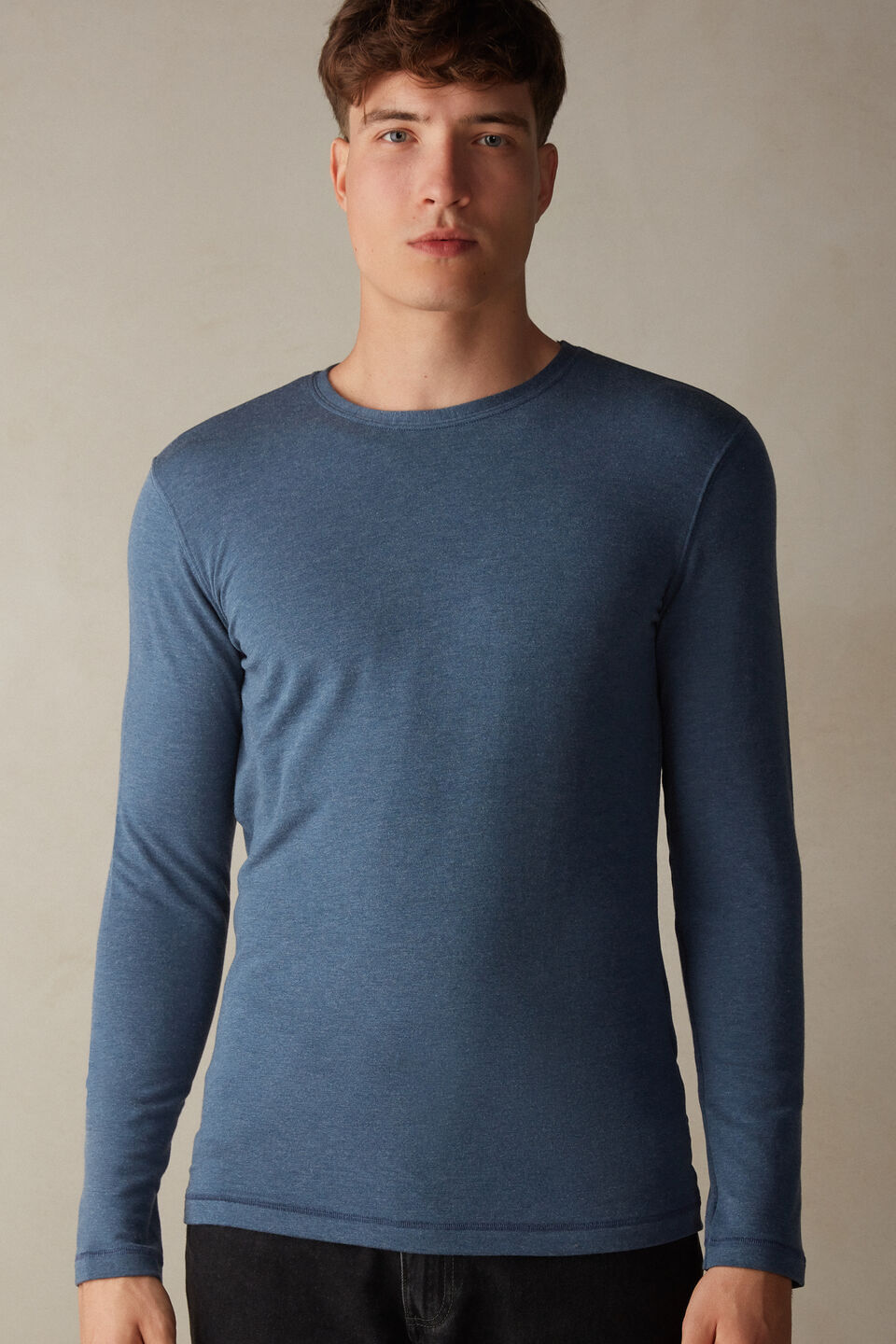 Camiseta De Manga Comprida De Modal Cashmere - CLU16E - Intimissimi