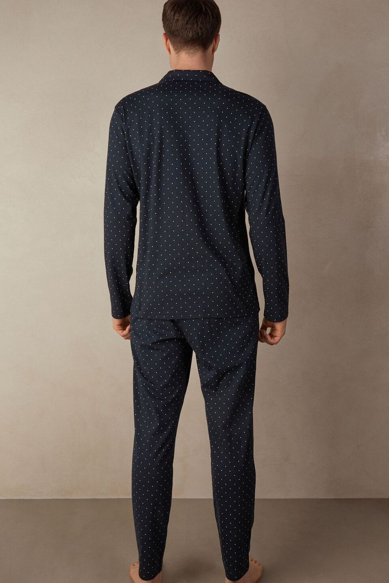 PLU599_172J_2-PIJAMA-COMPRIDO-ABERTO-ESTAMPA-BOLINHAS-EM-ALGODAO