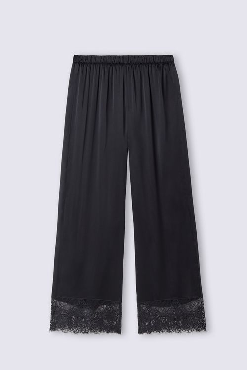 Calça Em Seda Living In Luxe - Preto