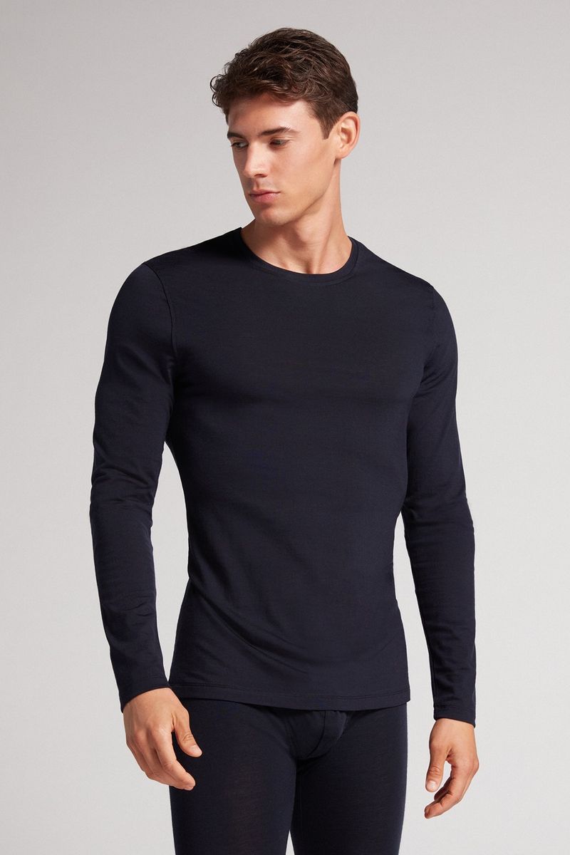 Camiseta Manga Comprida La Merino Decote Redondo CLU17G Intimissimi