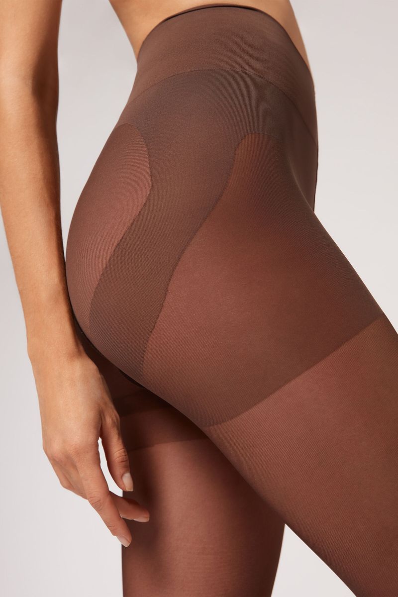 Collants Transparentes 30 Den Modeladores Abdómen e Glúteos