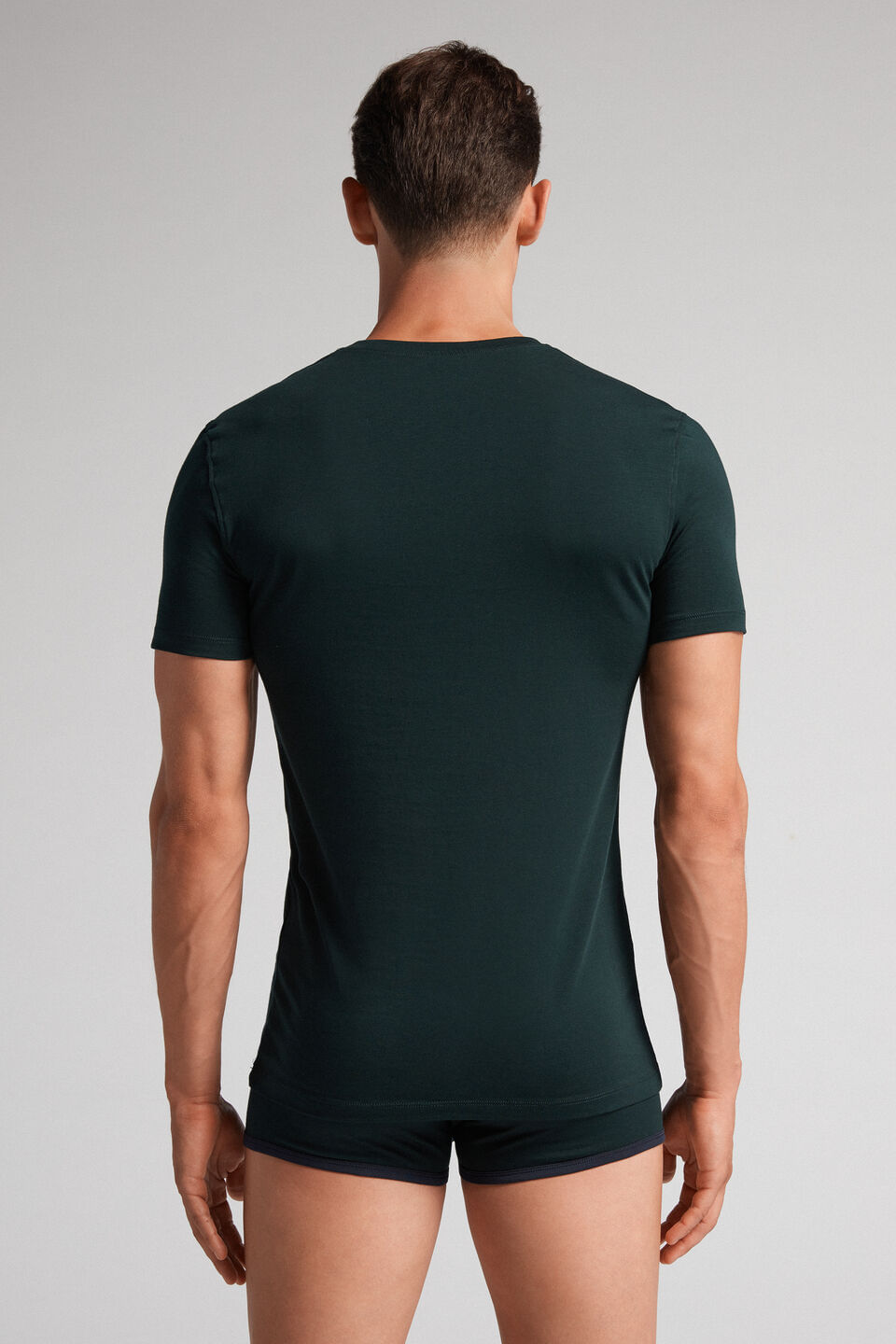 Camiseta Em Algodão Supima Elástico - Verde