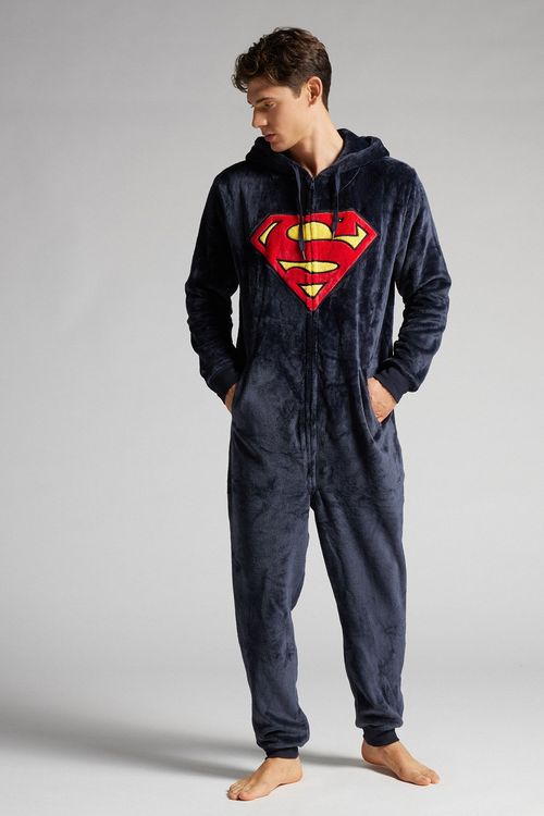 Pijama Macacão Super-Homem - Azul