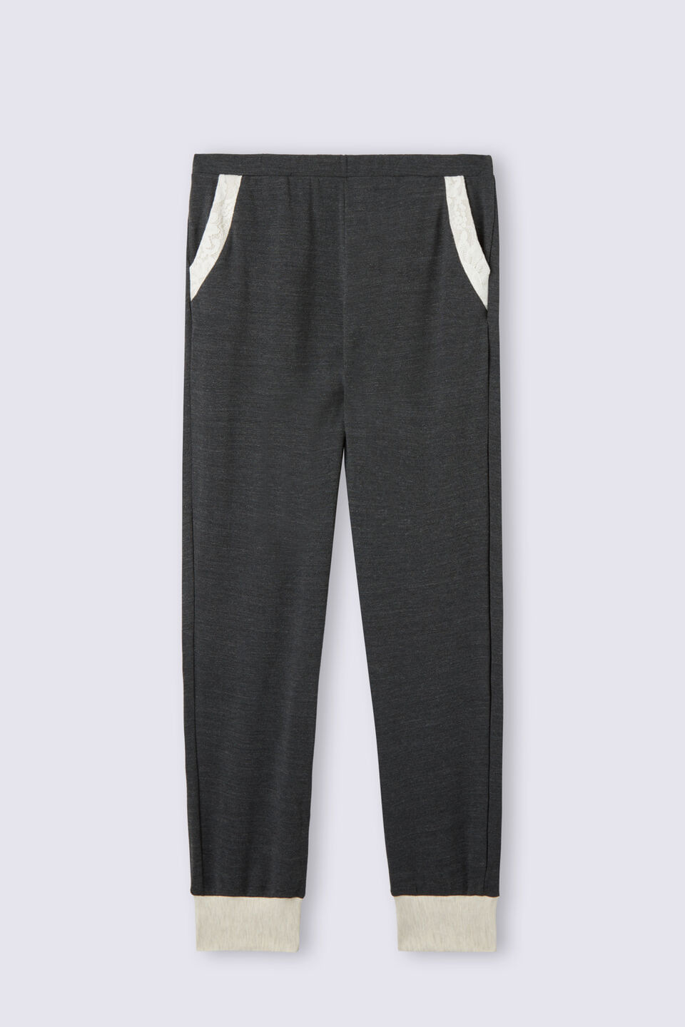 Calça Jogger Em Modal e Lã Baby It's Cold Outside - Cinza