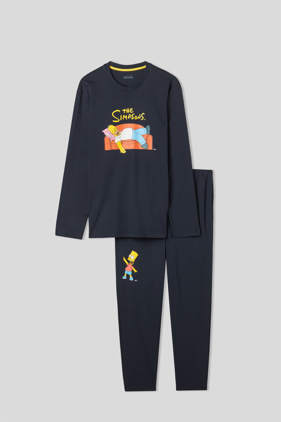 Pijama Comprido Em Algodão The Simpsons - Azul