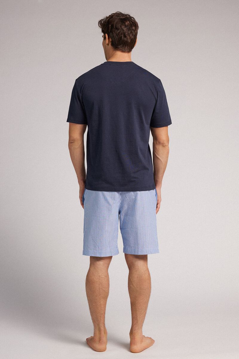 PCU287_800_2-PIGIAMA-CORTO-CON-PANTALONE-IN-TELA-A-RIGHE-AZZURRO