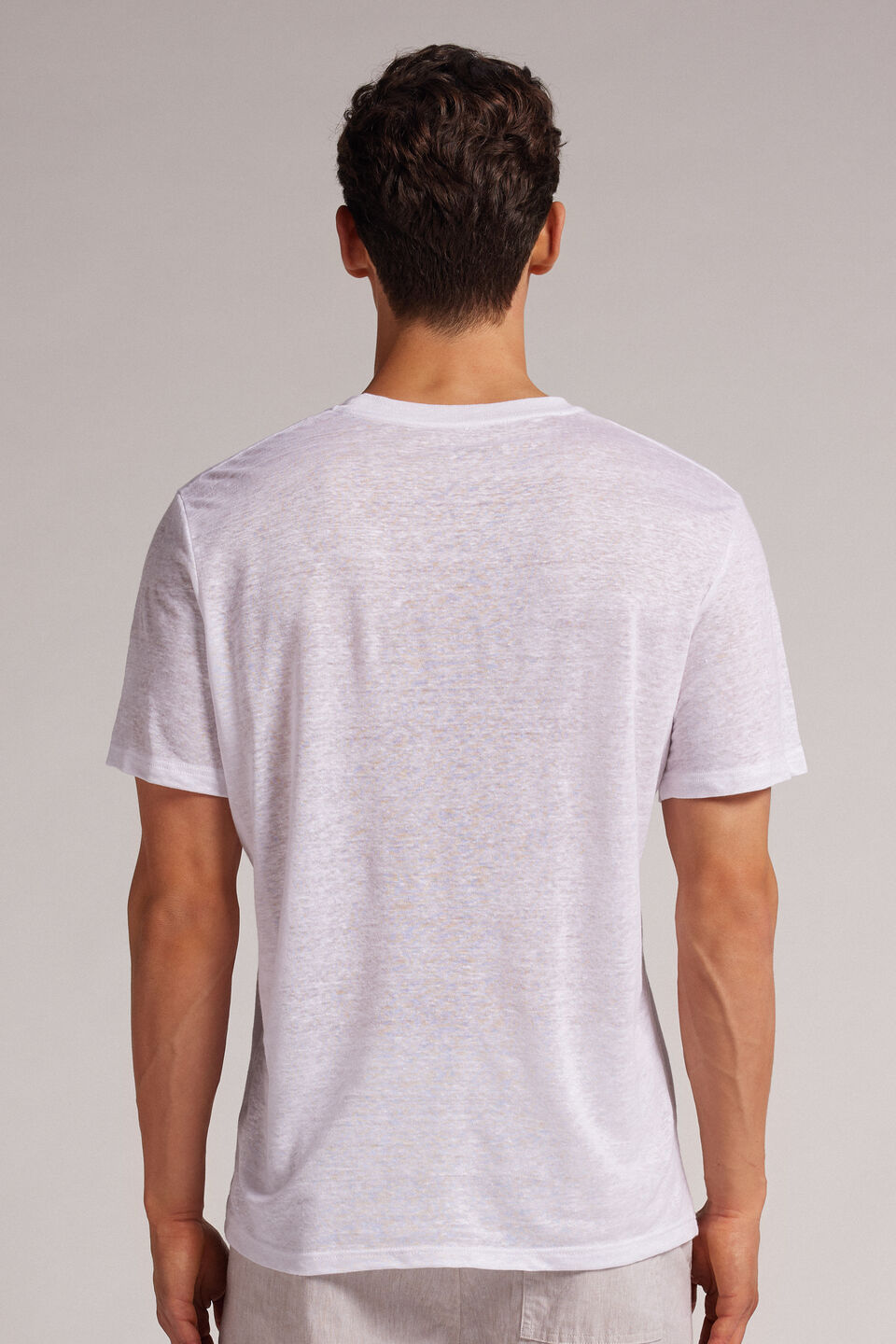 Camiseta Em Linho - Branco