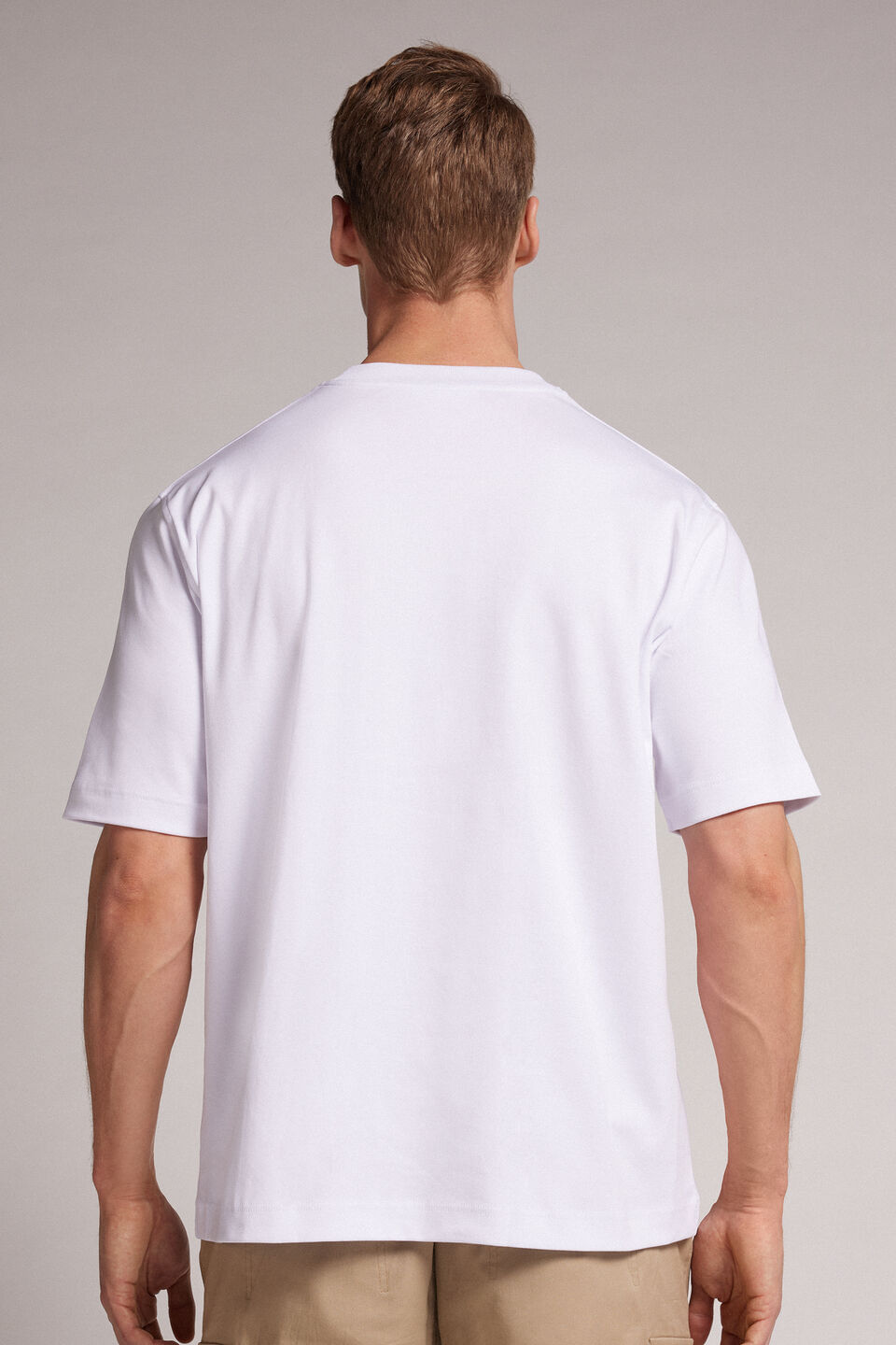 Camiseta Oversized Em Algodão Interlock - Branco