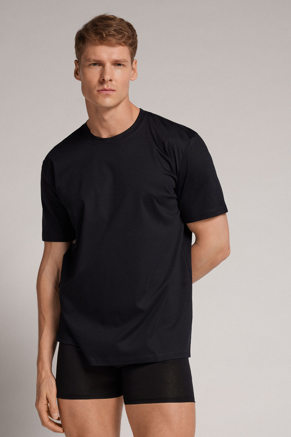 Camiseta Em Algodão Premium - Preto