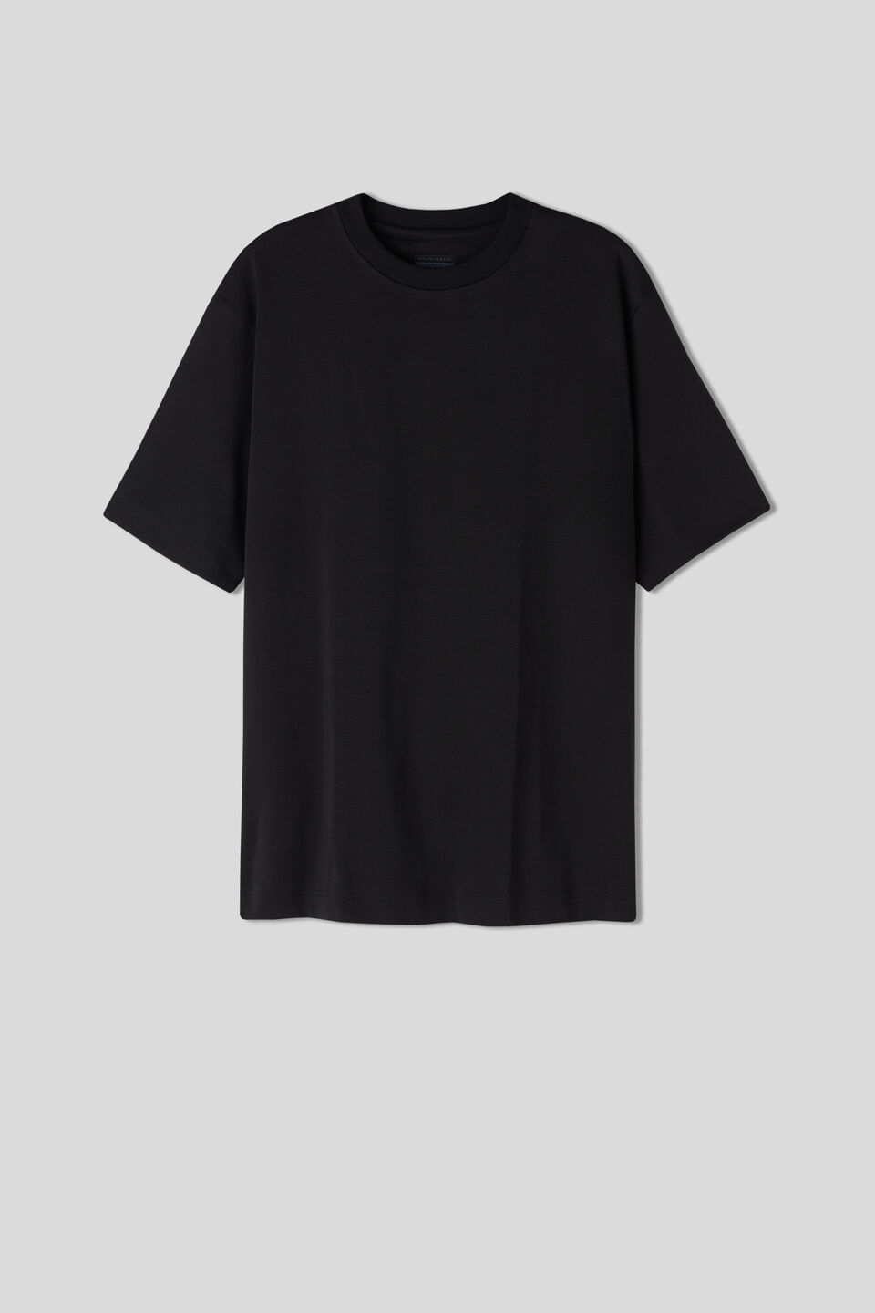 Camiseta Oversized Em Algodão Interlock - Preto