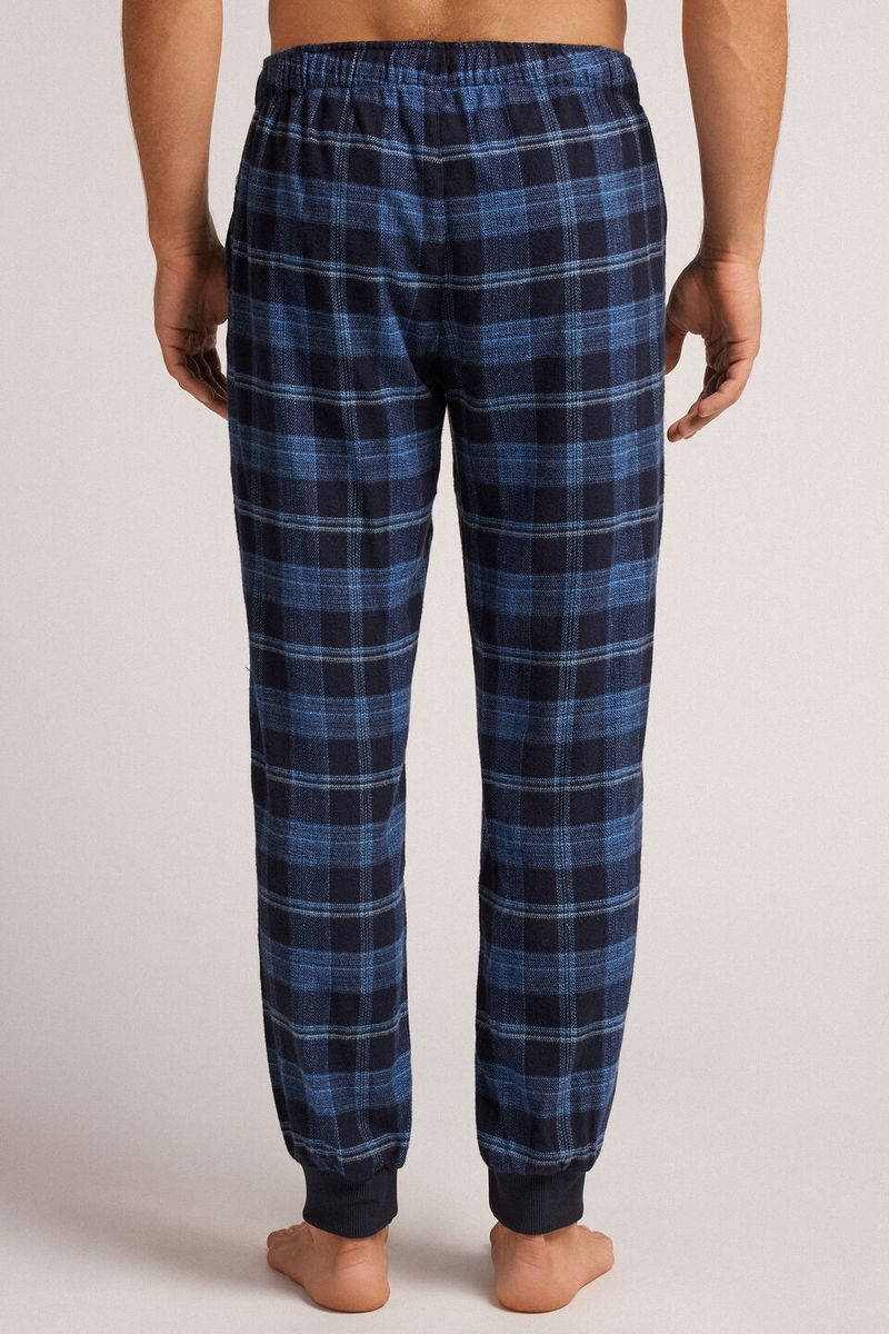PUL439_732J_2-CALCAS-TELA-DE-ALGODAO-ESCOVADO-XADREZ-AZUL-DENIM