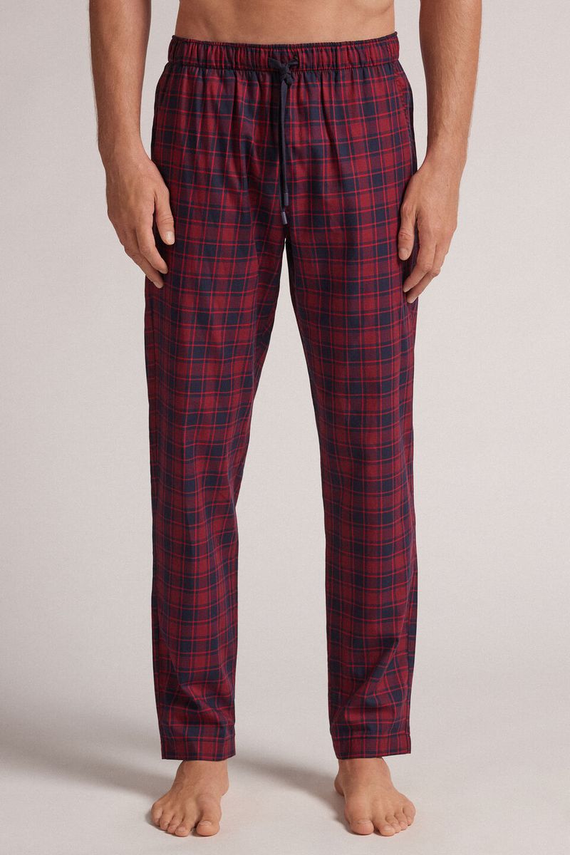 PUL434_678J_3-PANTALONI-TELA-DI-COTONE-STAMPA-CHECK