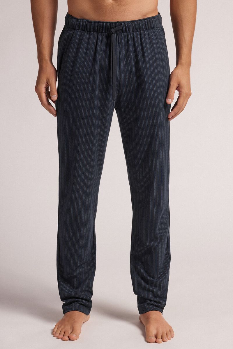 PUL435_682J_3-PANTALONI-COTONE-STAMPA-GESSATO-BLU
