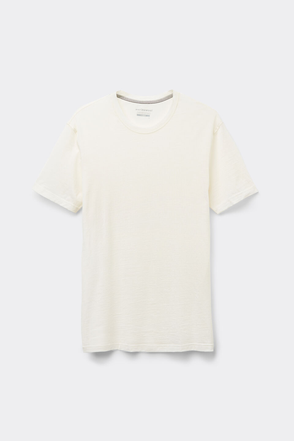 Camiseta De Manga Curta Em Lã Merino Elástica - Branco