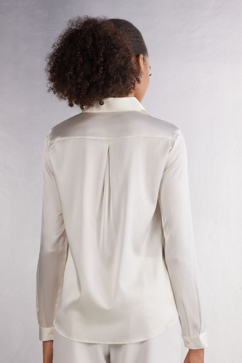 Camisa Em Seda - Marfim