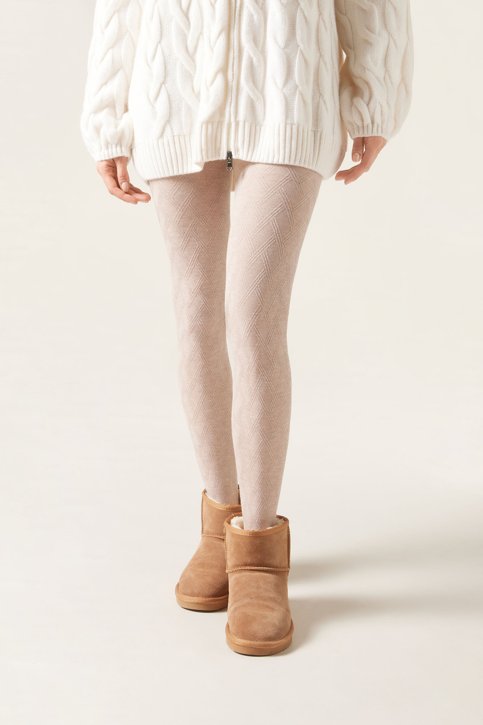 Meia-Calça Com Cashmere Trabalhada - MODC2096 - Calzedonia