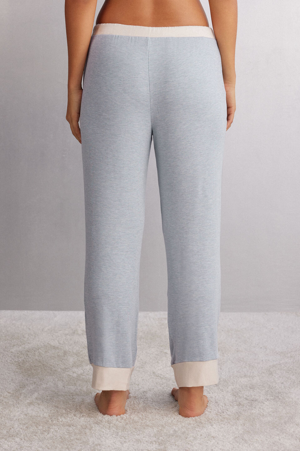 Calça Em Modal Com Lã Cold Winter Night - Azul