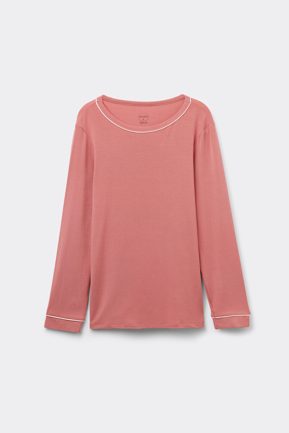 Blusa De Manga Comprida Em Modal - Rosa