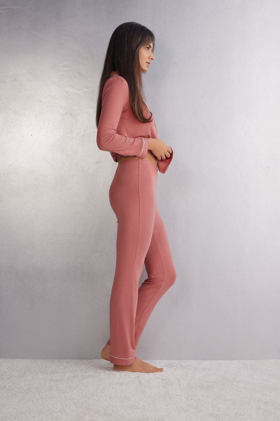 Calça Em Micromodal - Rosa