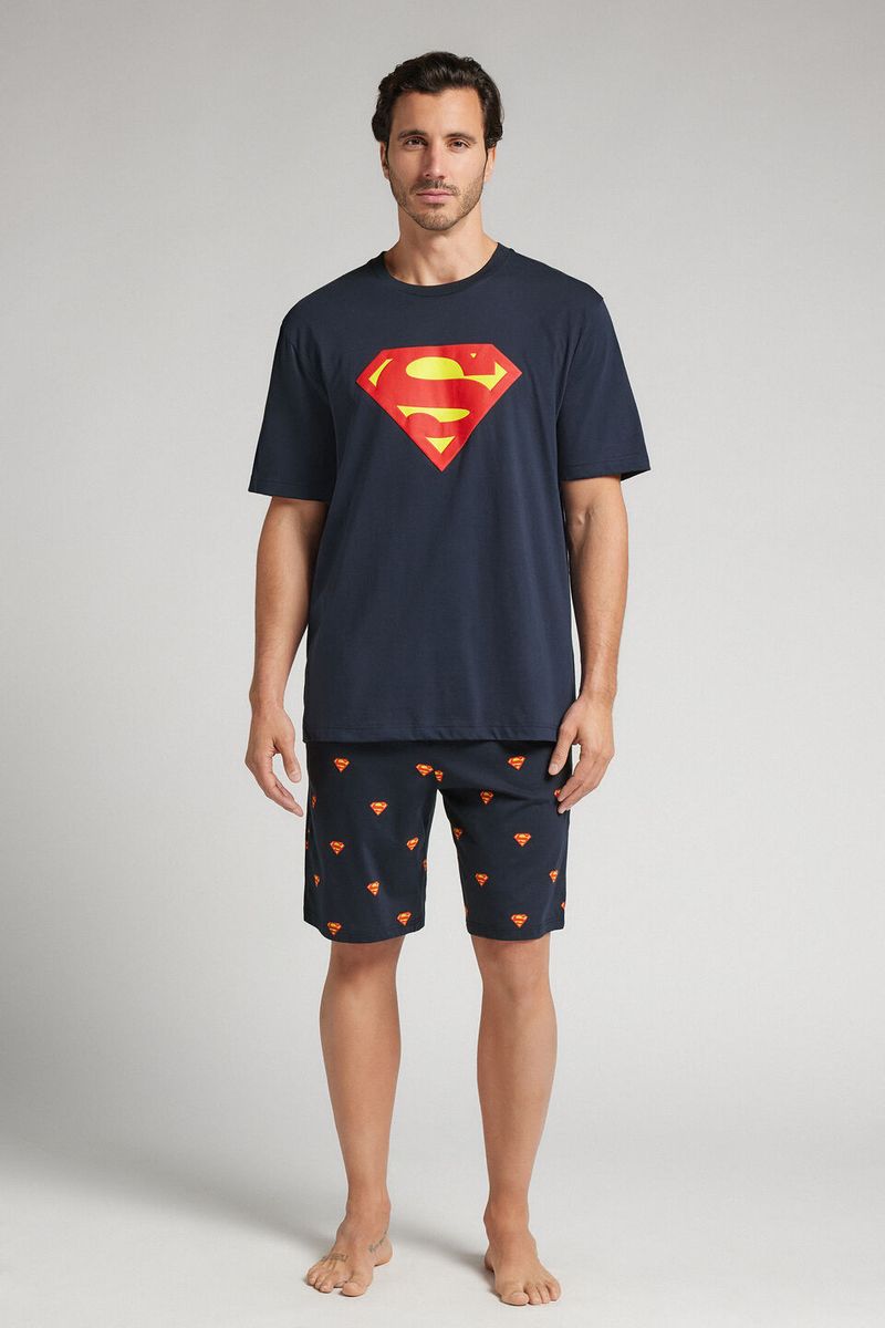 PCU457_1467_3-PIJAMA-CURTO-EM-ALGODAO-DC-COMICS-SUPER-HOMEM