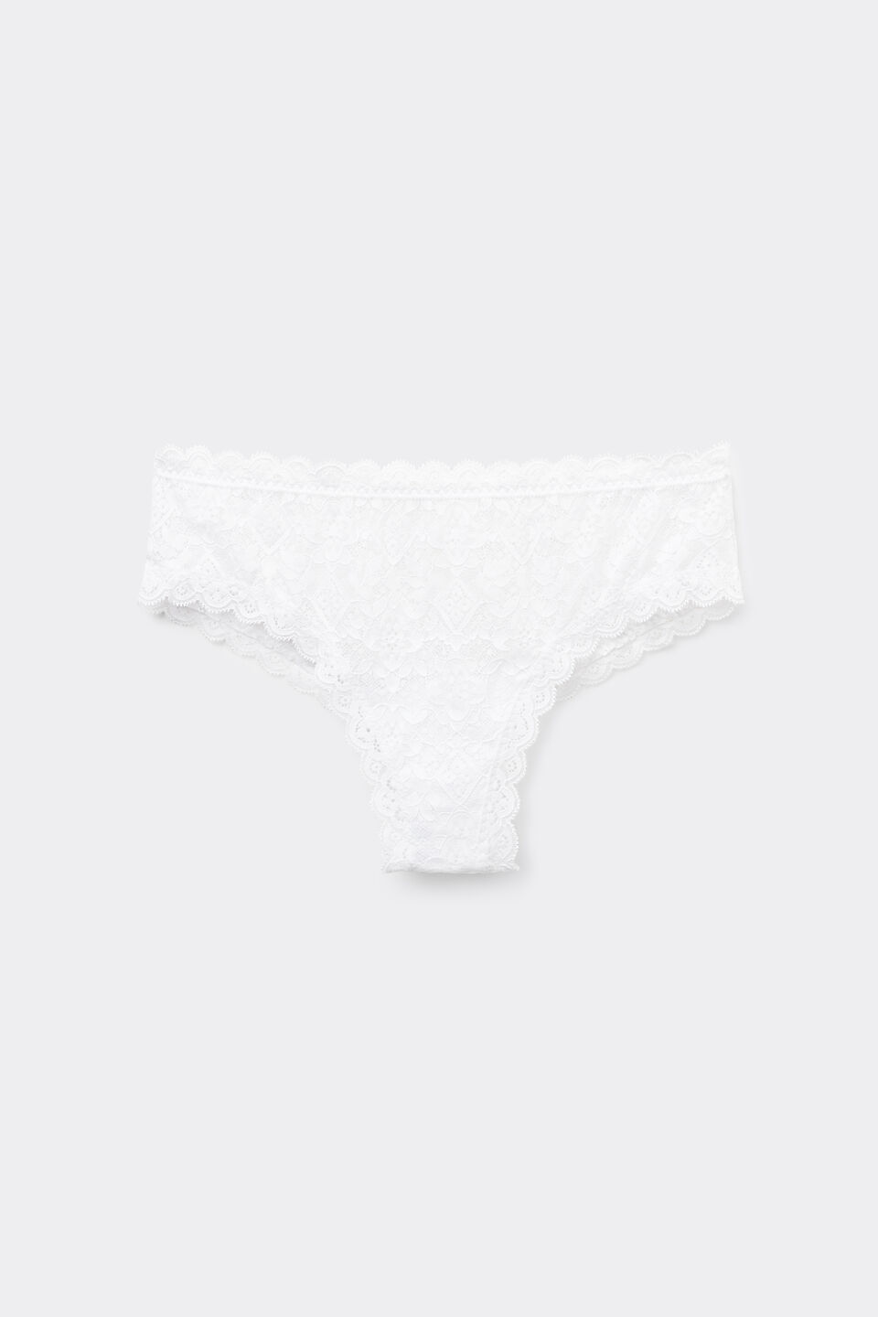 Calcinha Culotte Brasileira Em Renda - Branco